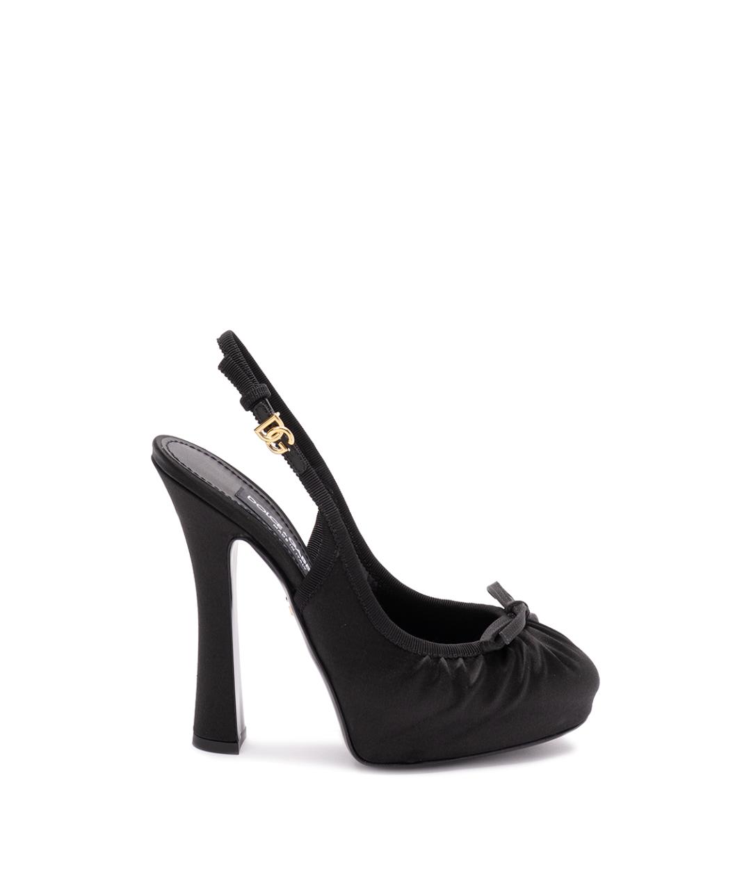 DOLCE&GABBANA Черные текстильные туфли, фото 1