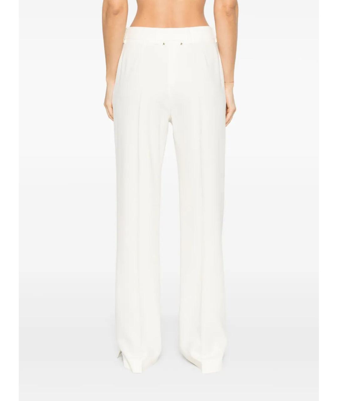 GOLDEN GOOSE DELUXE BRAND Белые вискозные прямые брюки, фото 3