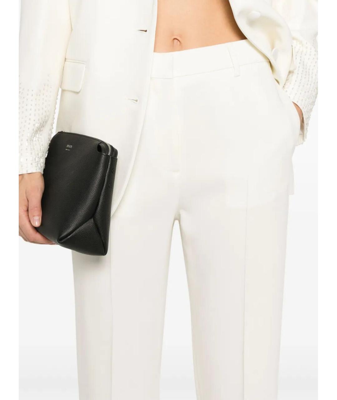 GOLDEN GOOSE DELUXE BRAND Белые вискозные прямые брюки, фото 4