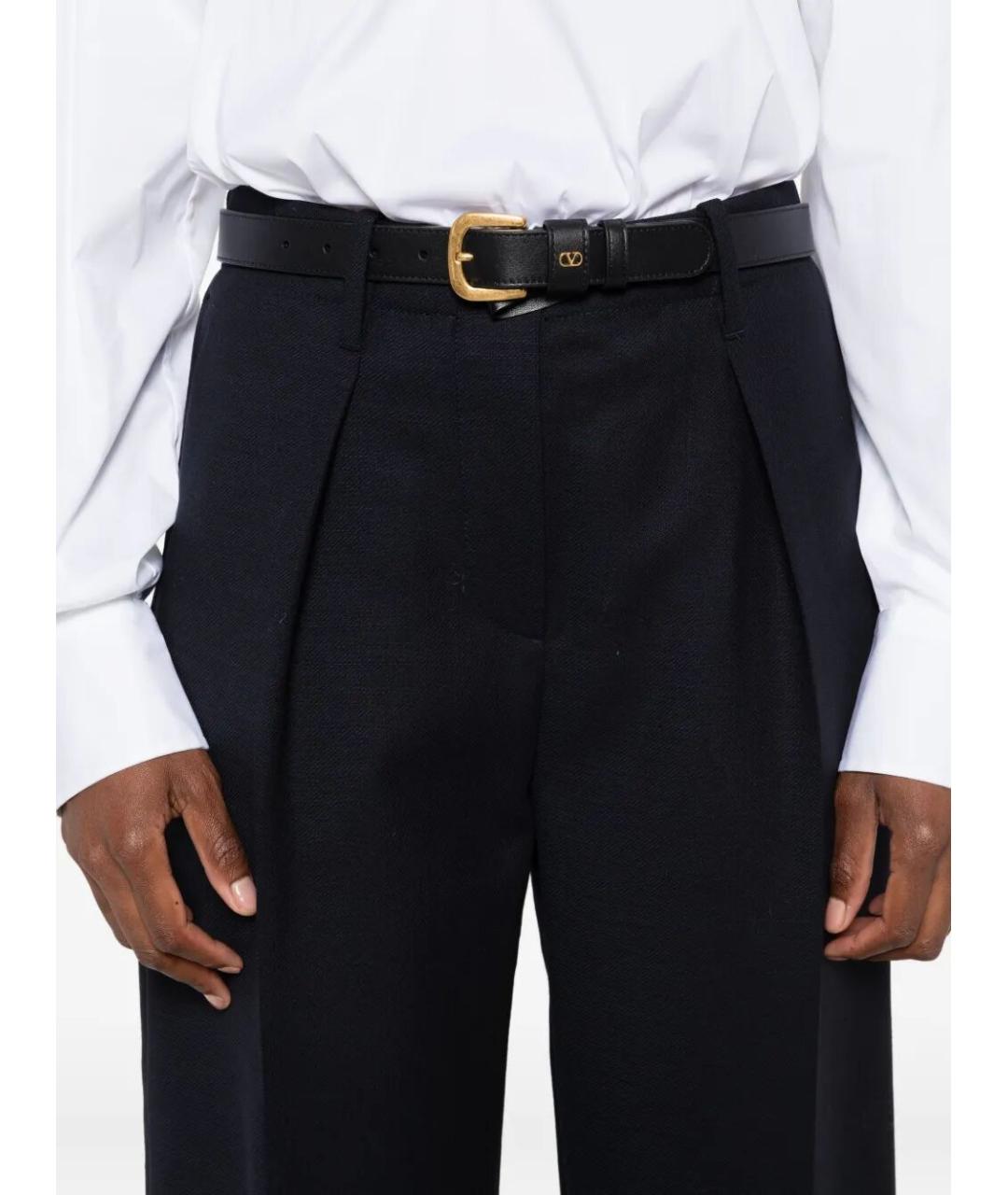 BRUNELLO CUCINELLI Синие шерстяные прямые брюки, фото 3