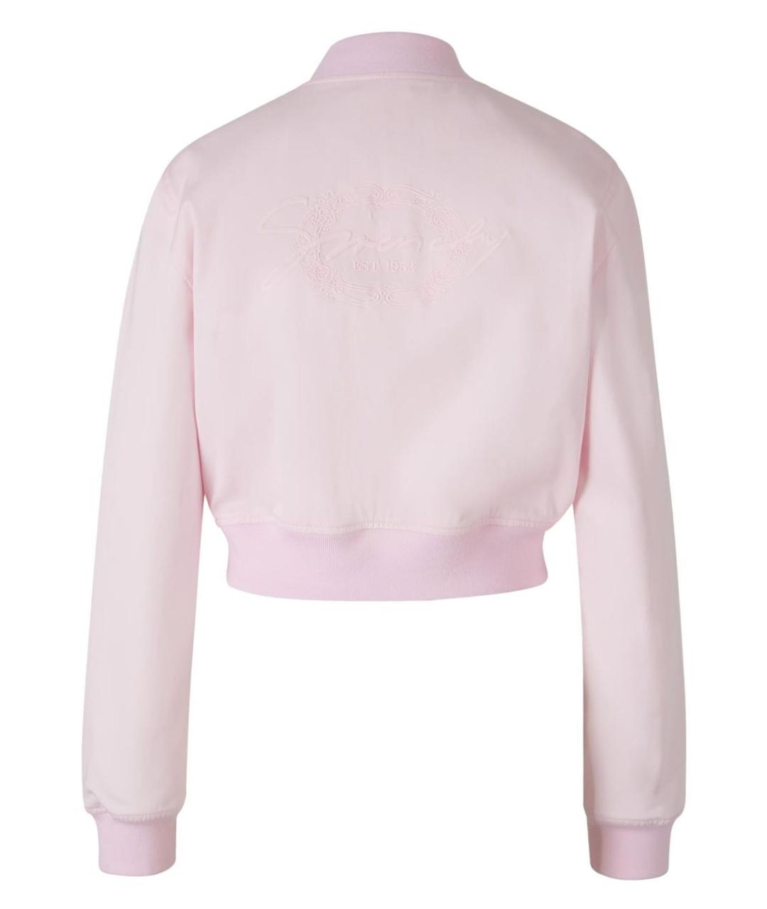 GIVENCHY Розовые хлопковые прямые брюки, фото 2