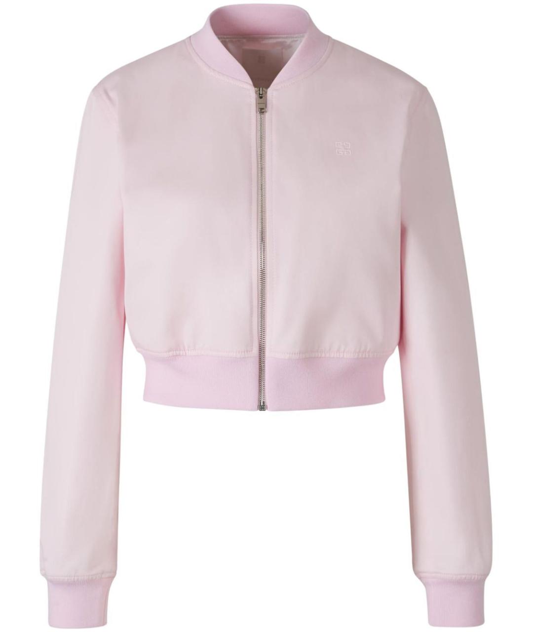 GIVENCHY Розовые хлопковые прямые брюки, фото 1