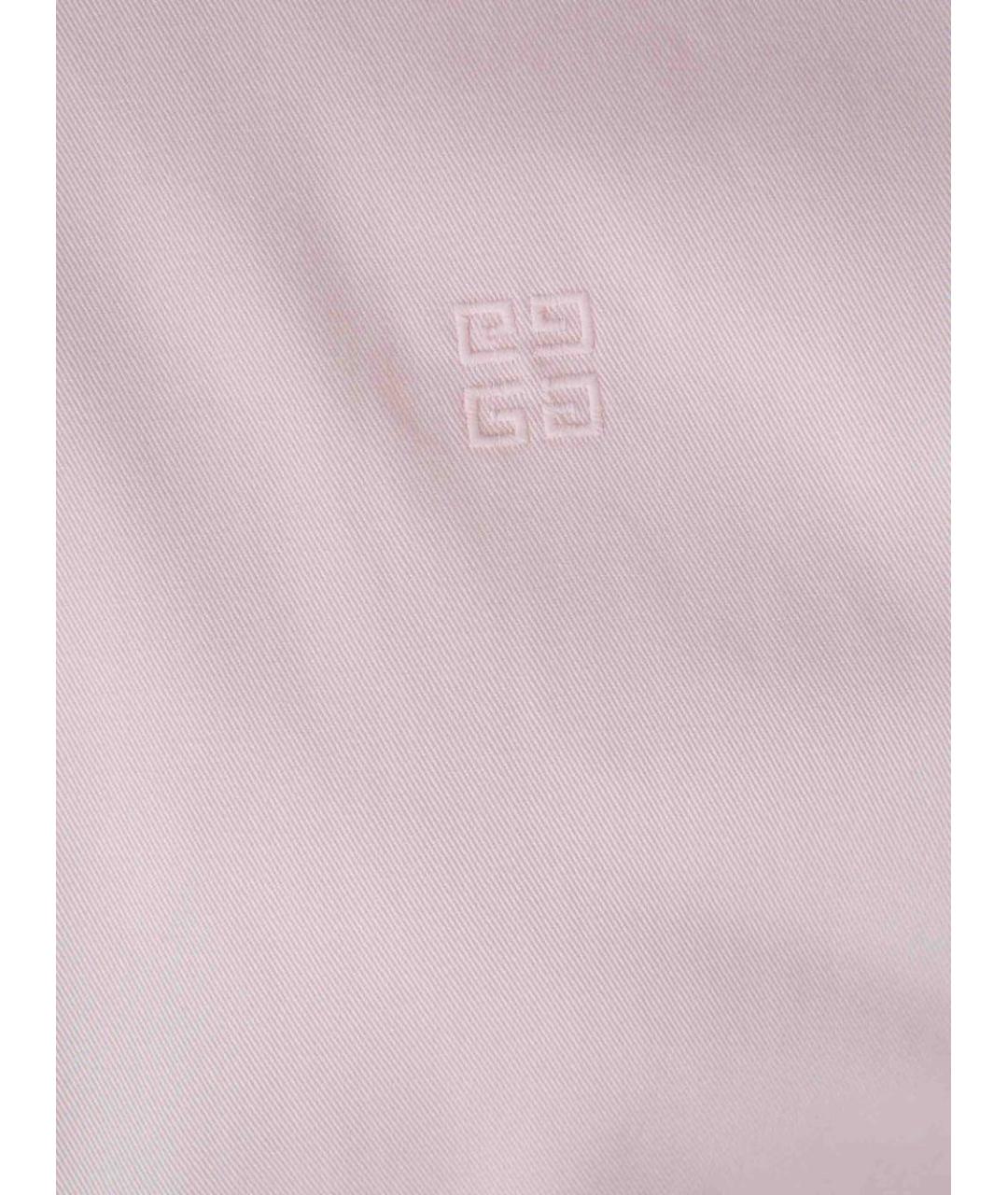 GIVENCHY Розовые хлопковые прямые брюки, фото 6