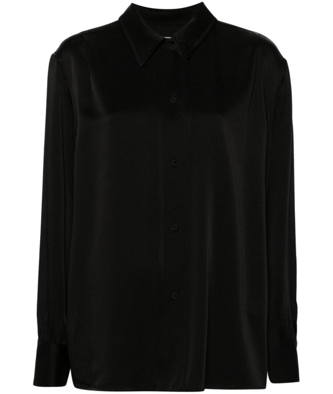 JIL SANDER Черная ацетатная рубашка, фото 1
