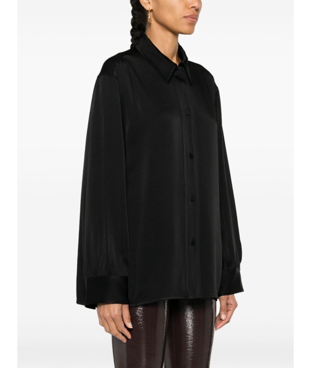 JIL SANDER Черная ацетатная рубашка, фото 3