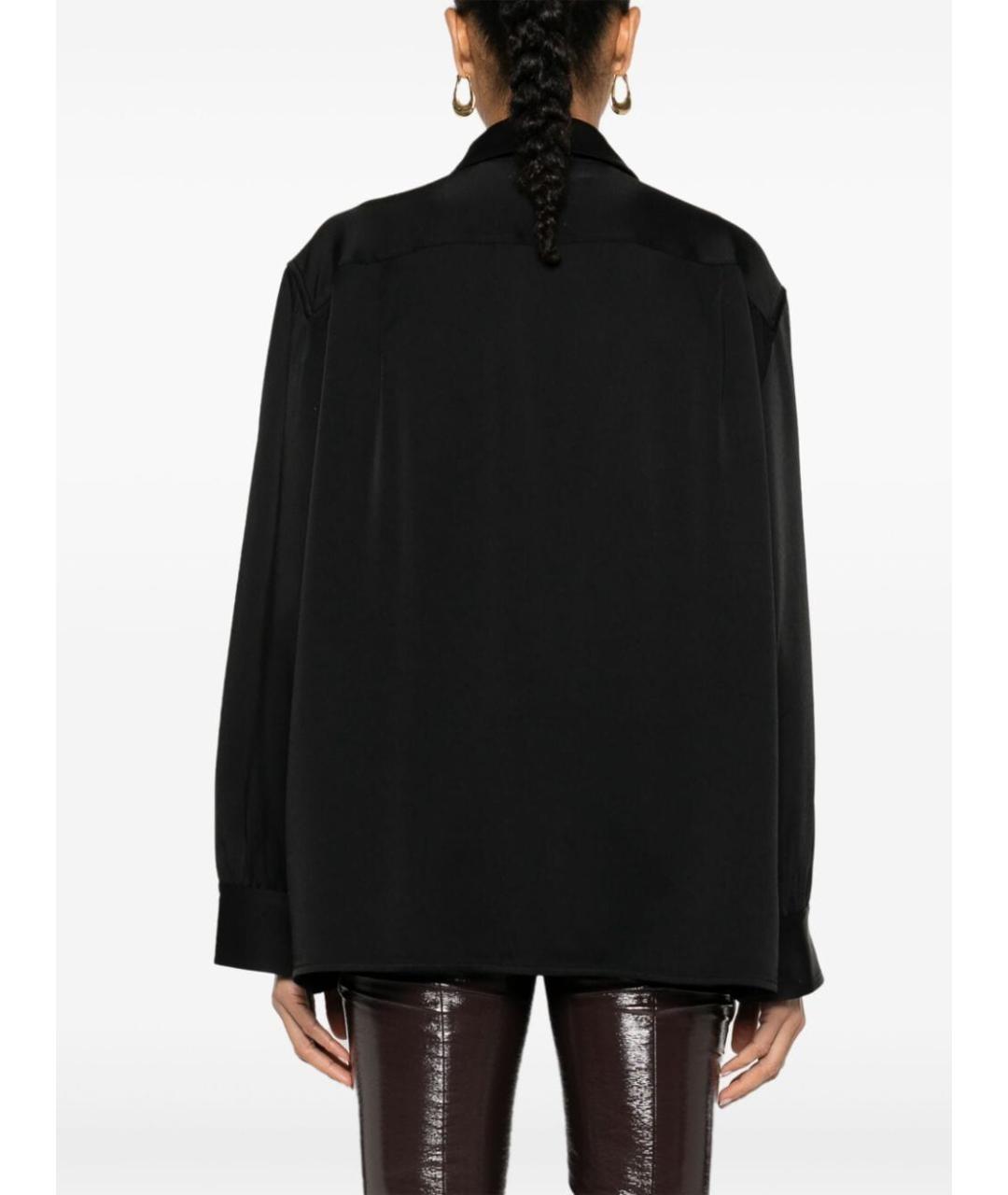 JIL SANDER Черная ацетатная рубашка, фото 4