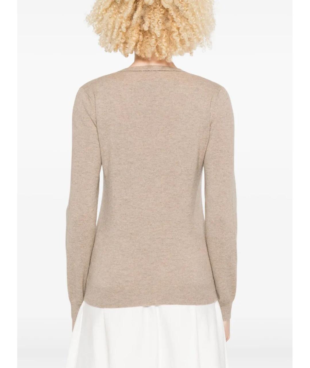 BRUNELLO CUCINELLI Бежевый кашемировый джемпер / свитер, фото 3