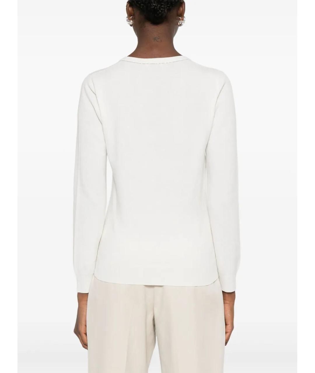 BRUNELLO CUCINELLI Белый кашемировый джемпер / свитер, фото 5