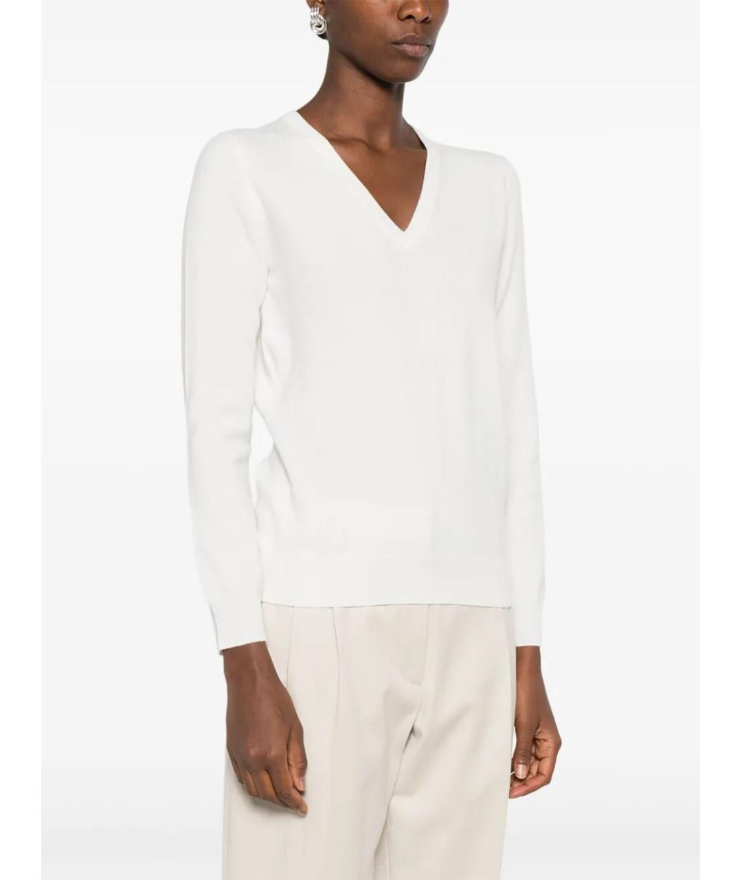 BRUNELLO CUCINELLI Белый кашемировый джемпер / свитер, фото 3