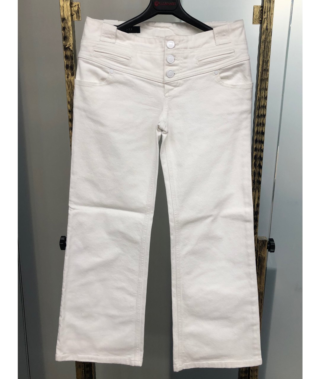 GUCCI Белые прямые джинсы, фото 4
