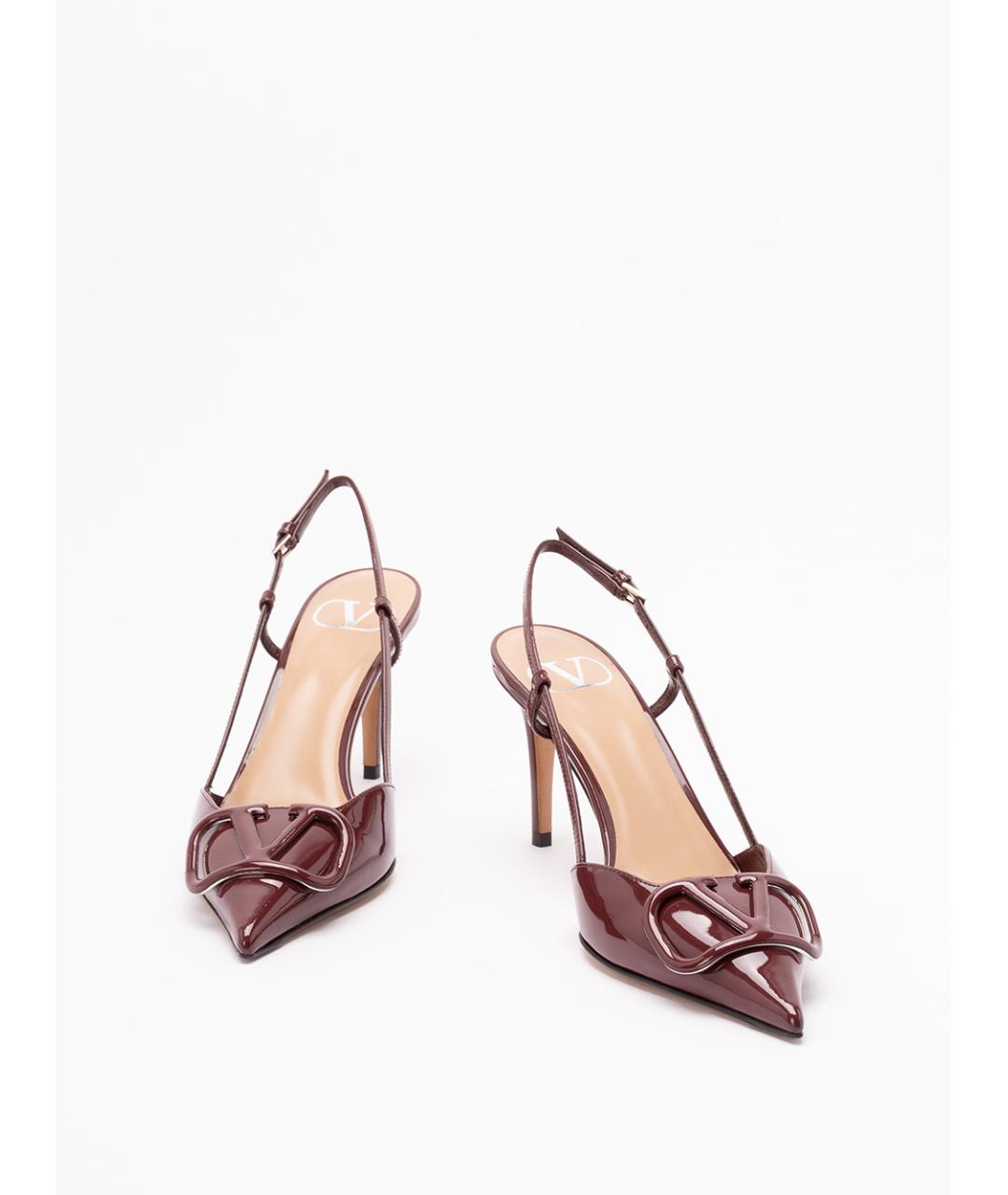 VALENTINO Бордовые туфли из лакированной кожи, фото 2