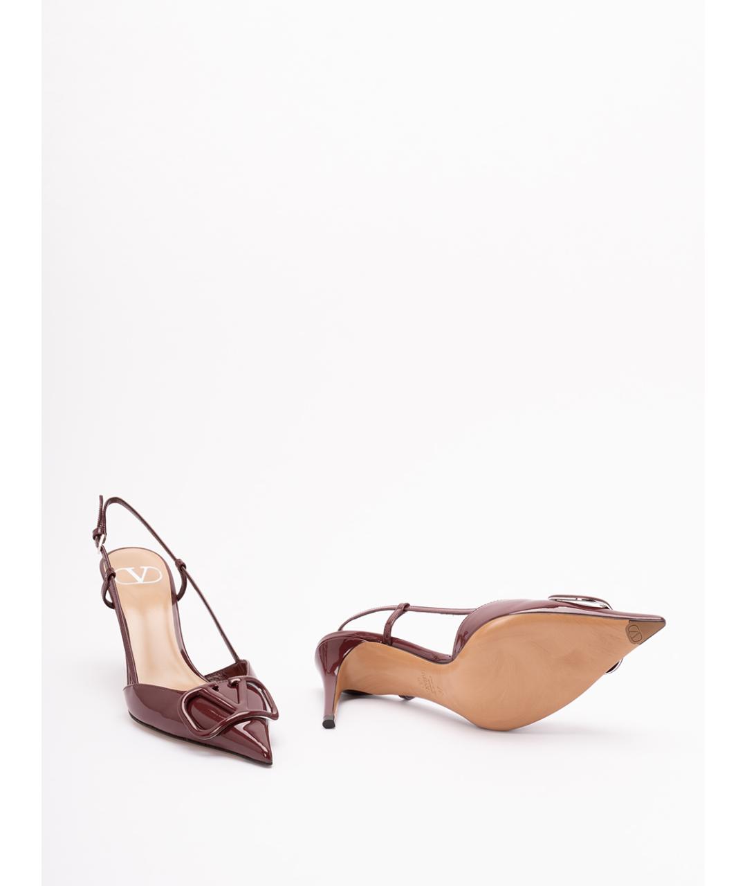 VALENTINO Бордовые туфли из лакированной кожи, фото 4