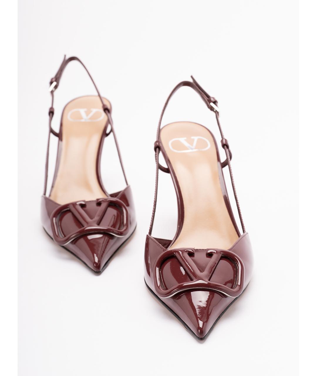 VALENTINO Бордовые туфли из лакированной кожи, фото 5