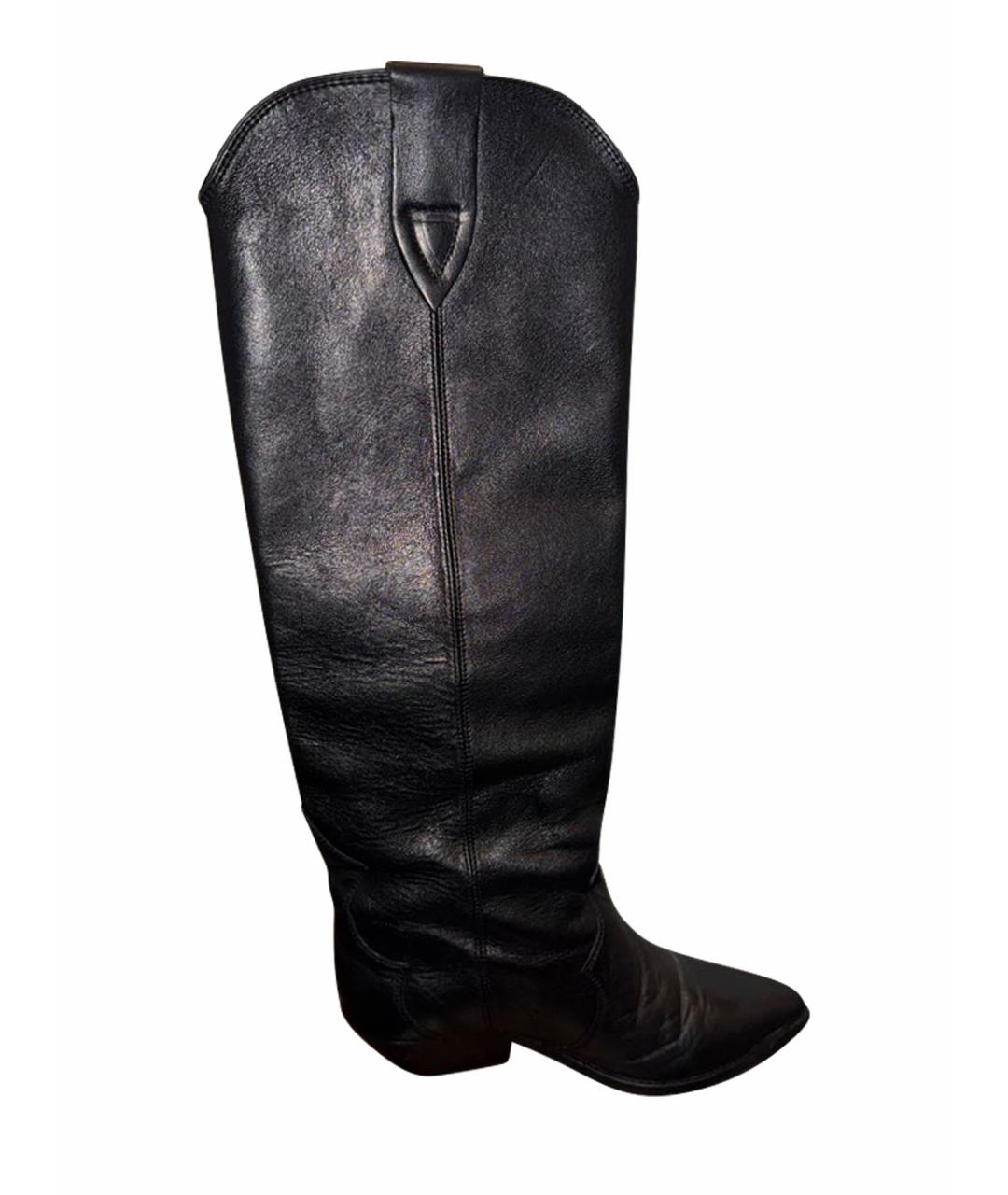 ISABEL MARANT Черные кожаные сапоги, фото 1