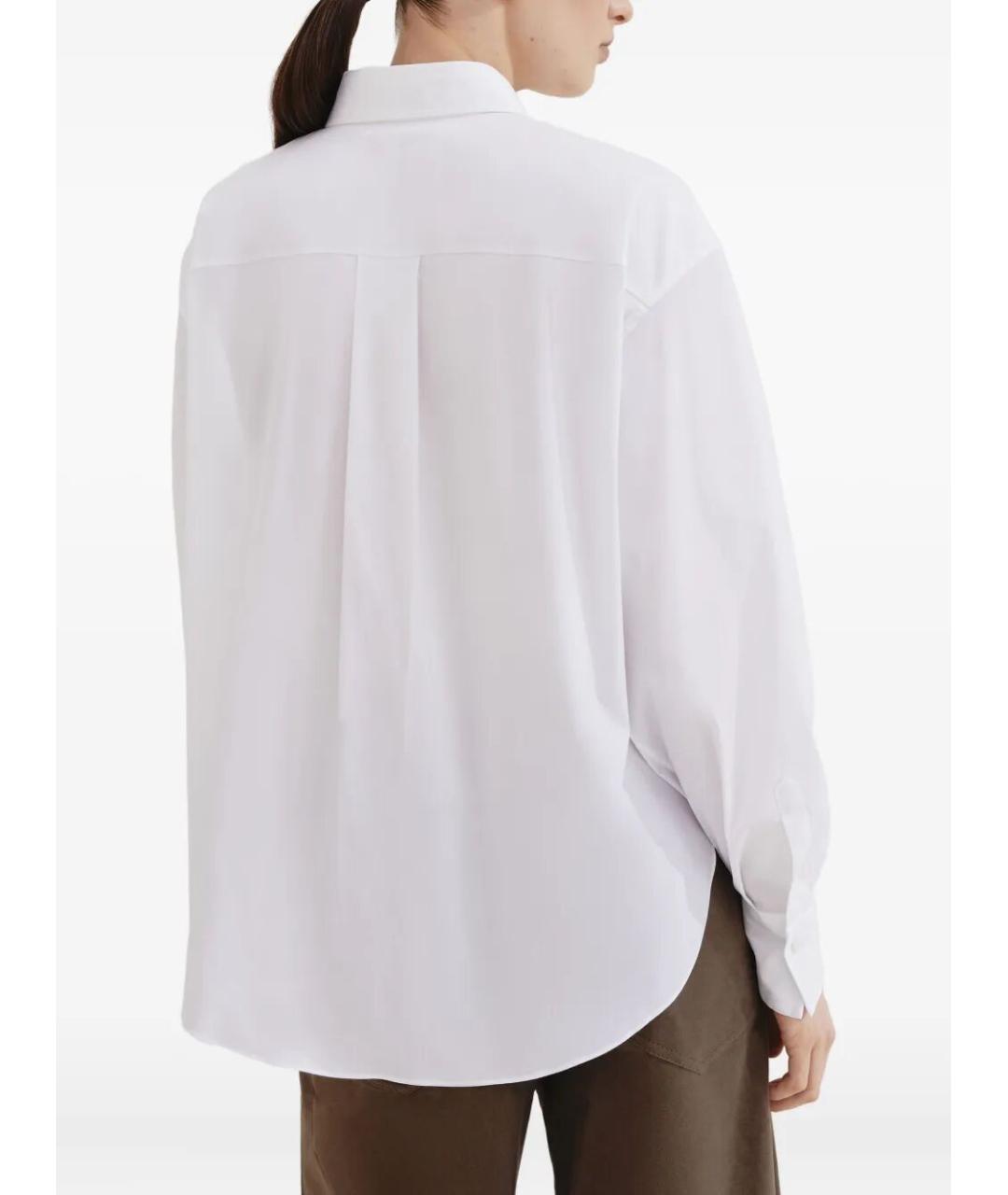 BRUNELLO CUCINELLI Белая хлопко-эластановая рубашка, фото 5