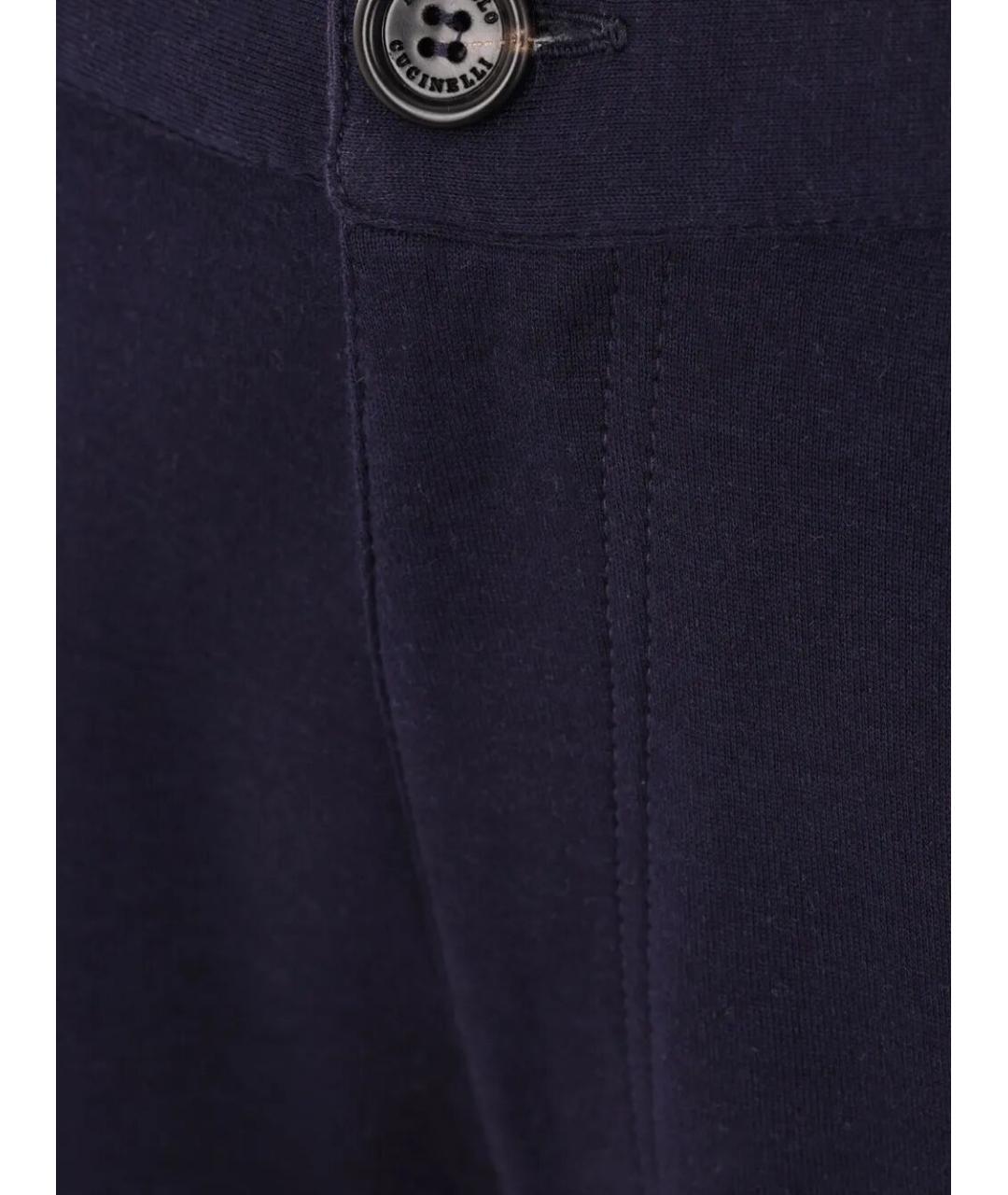 BRUNELLO CUCINELLI Синие хлопко-эластановые шорты, фото 3