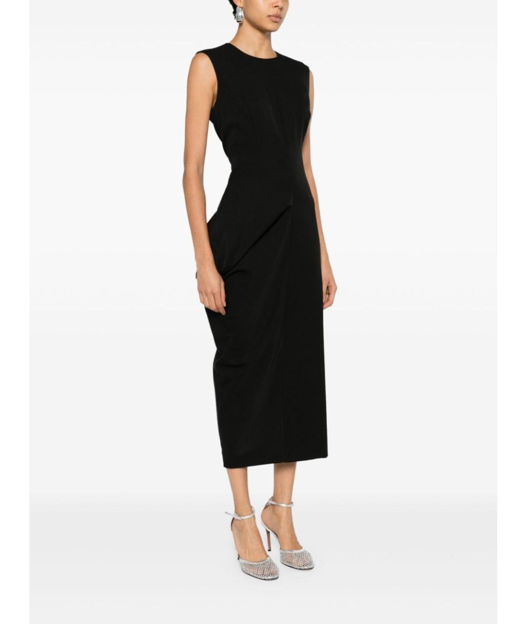 ALEXANDER MCQUEEN Черное шерстяное коктейльное платье, фото 5