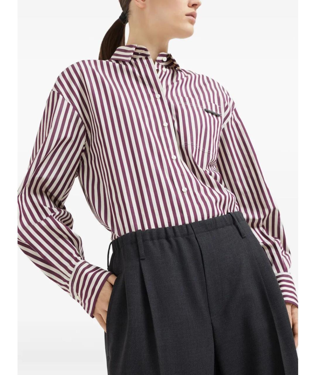 BRUNELLO CUCINELLI Антрацитовые шерстяные прямые брюки, фото 4