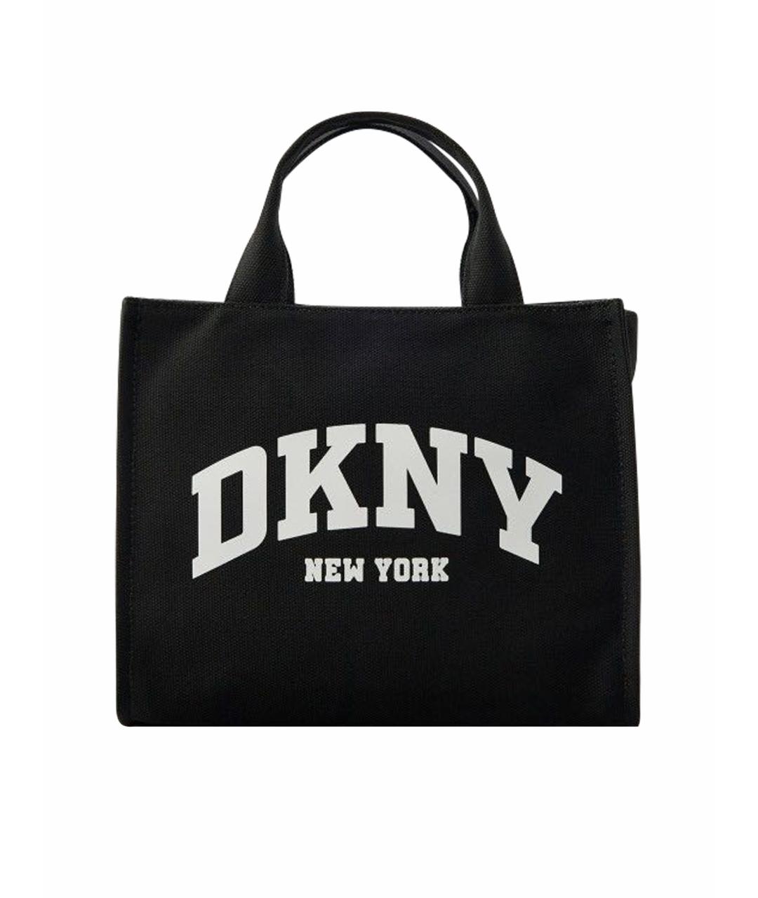 DKNY Черная хлопковая сумка тоут, фото 1