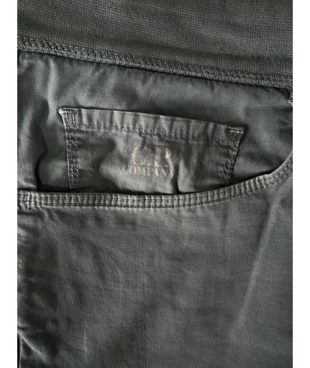 CP COMPANY Серые хлопко-эластановые повседневные брюки, фото 2