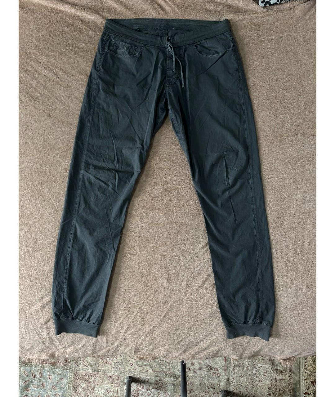 CP COMPANY Серые хлопко-эластановые повседневные брюки, фото 6