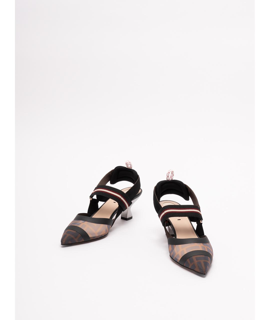 FENDI Мульти синтетические туфли, фото 2