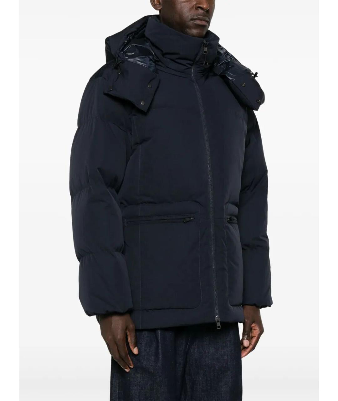 MONCLER Синяя полиэстеровая парка, фото 5