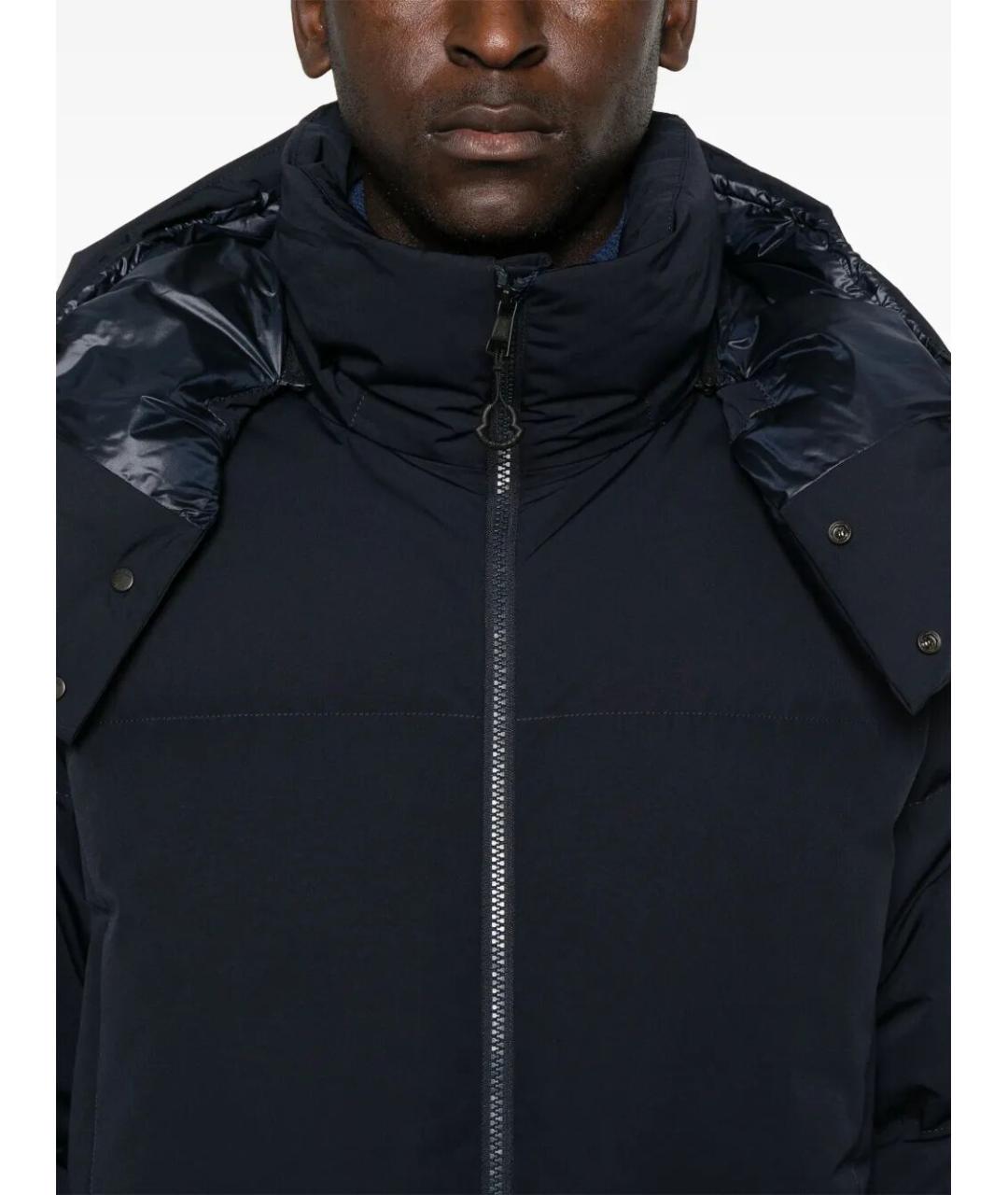 MONCLER Синяя полиэстеровая парка, фото 4