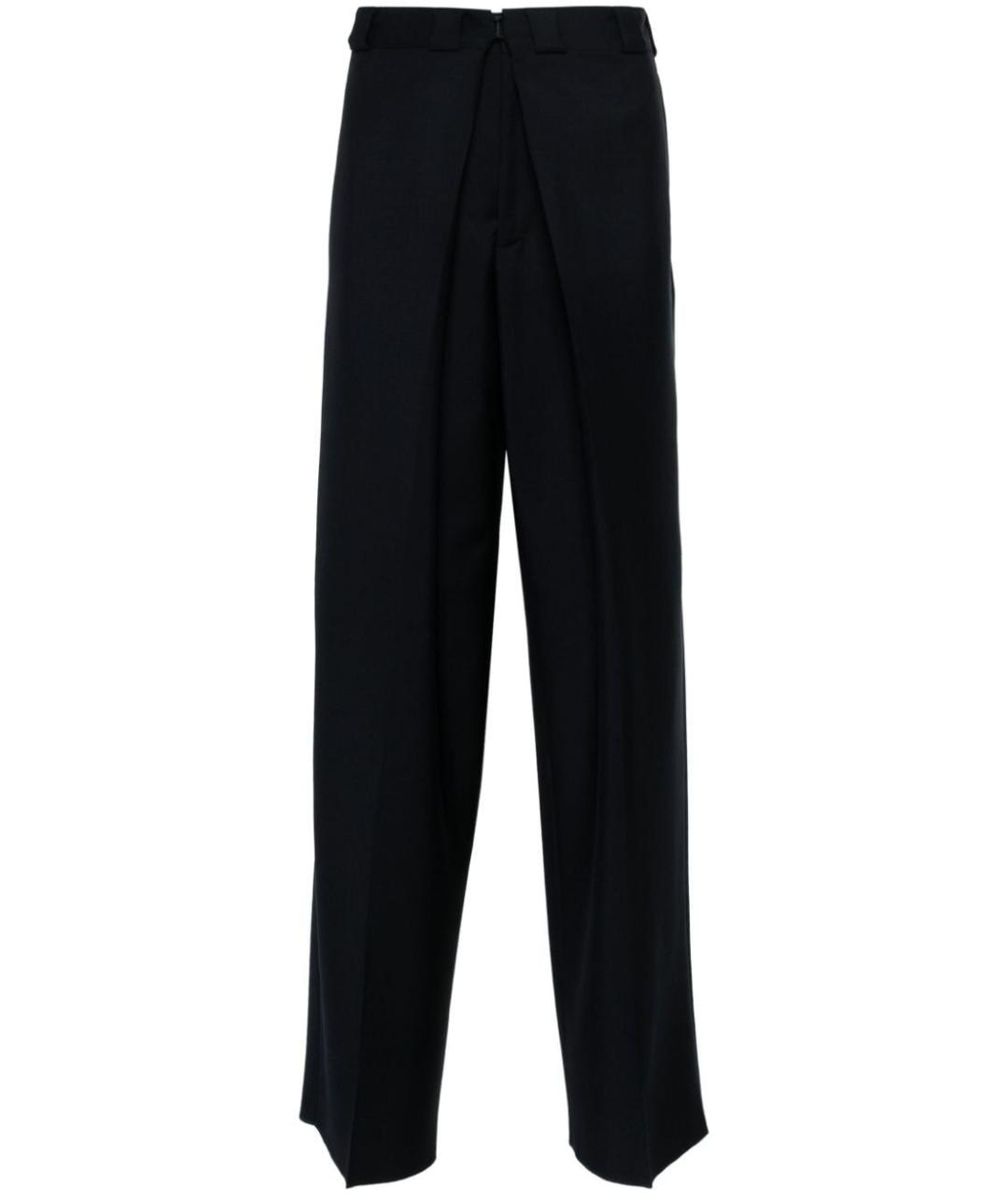 GIVENCHY Темно-синие шерстяные повседневные брюки, фото 1