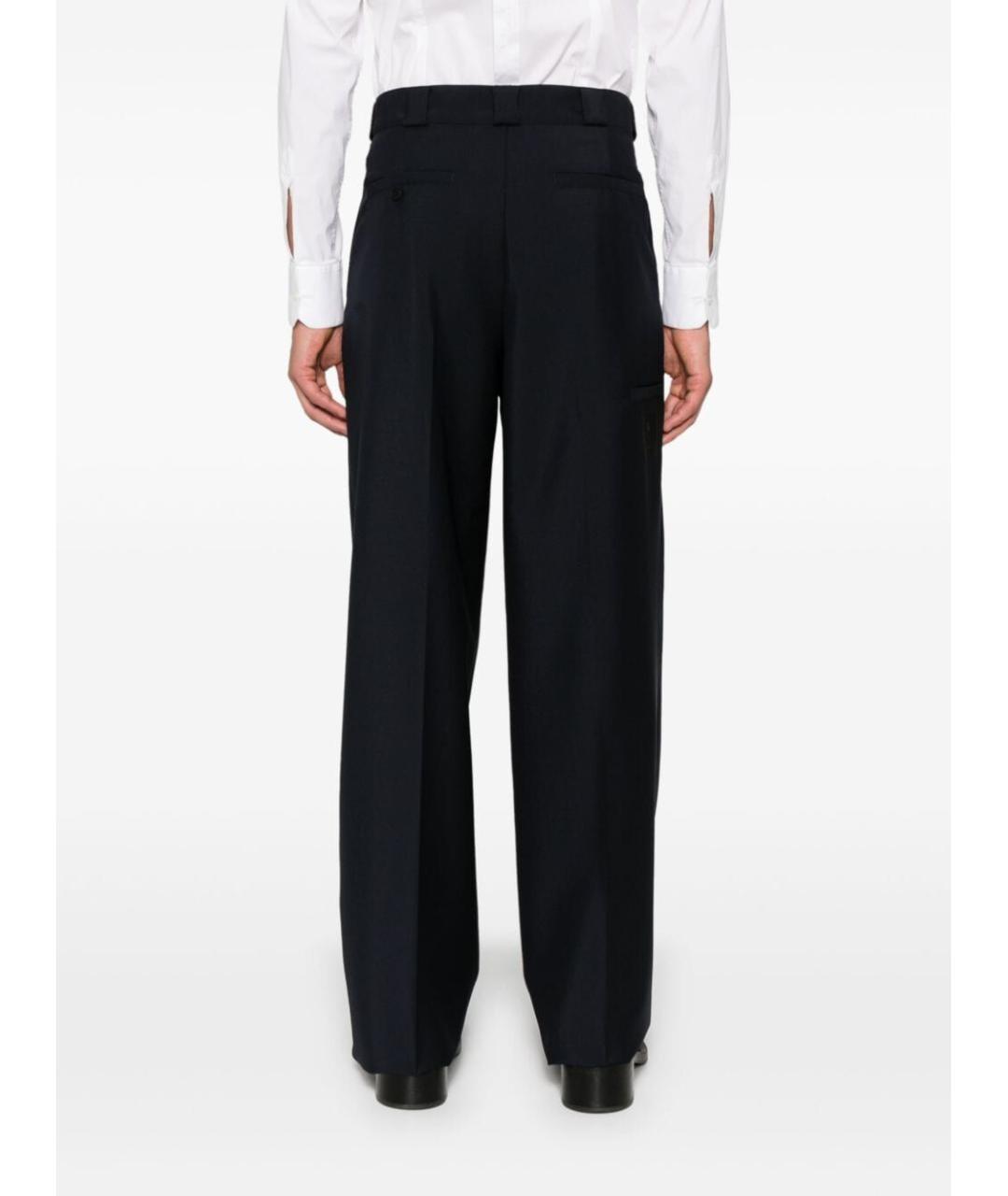 GIVENCHY Темно-синие шерстяные повседневные брюки, фото 5