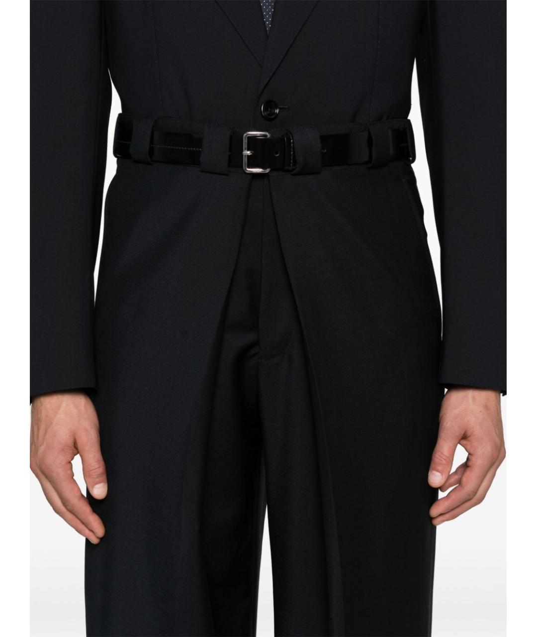 GIVENCHY Темно-синие шерстяные повседневные брюки, фото 4