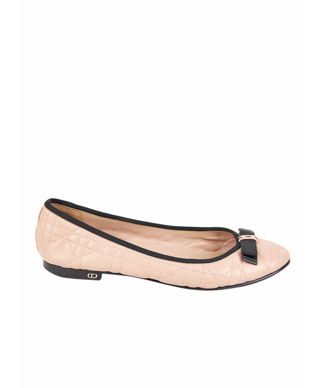 CHRISTIAN DIOR Бирюзовые кожаные балетки, фото 1