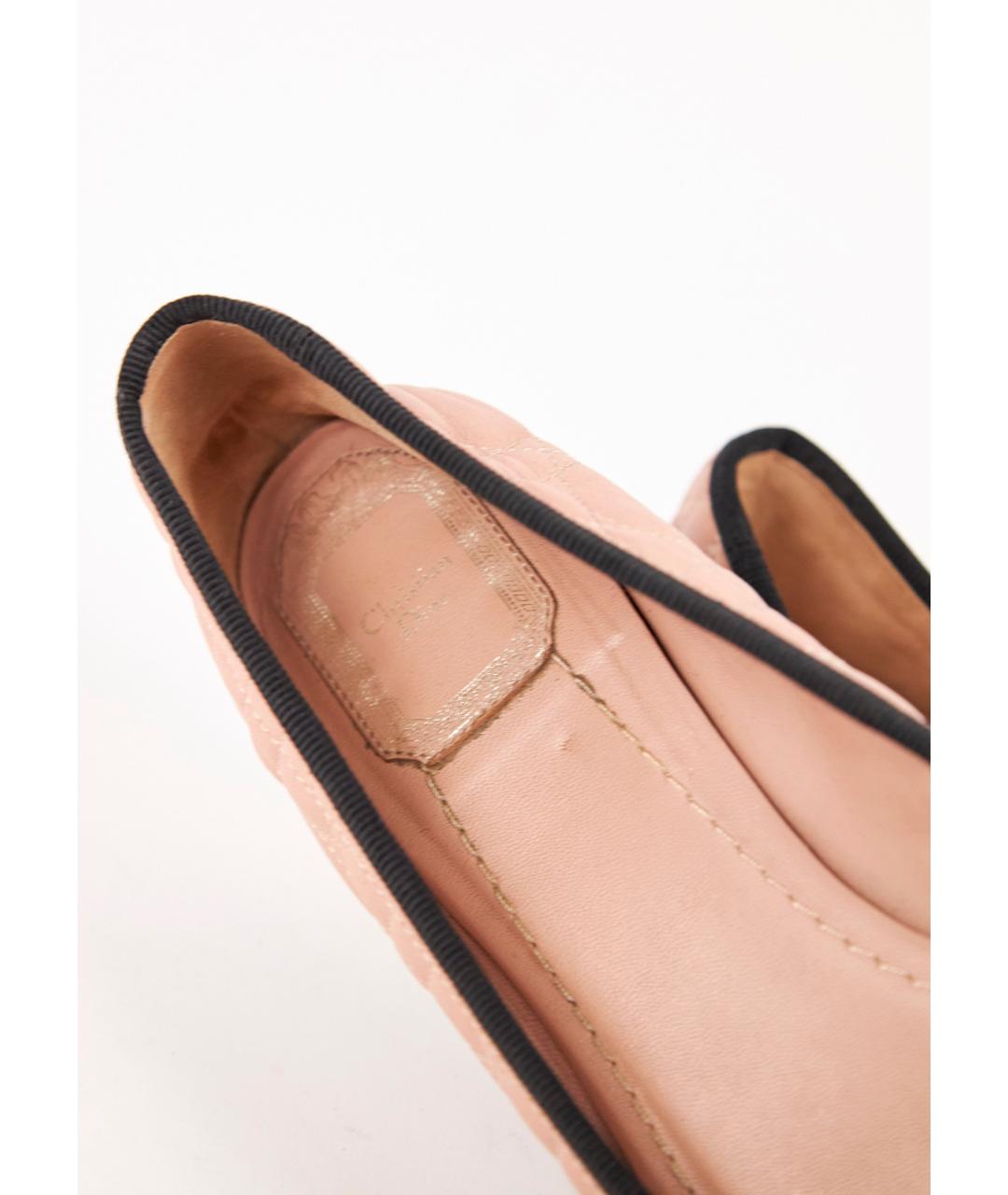 CHRISTIAN DIOR Бирюзовые кожаные балетки, фото 3