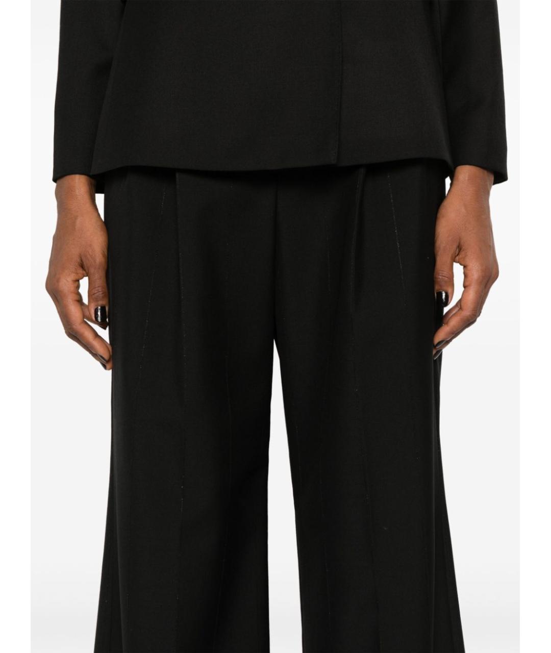 GIVENCHY Черные шерстяные прямые брюки, фото 3