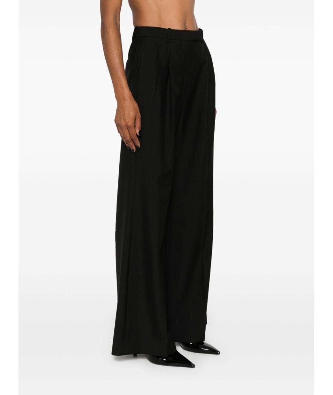 GIVENCHY Черные шерстяные прямые брюки, фото 4