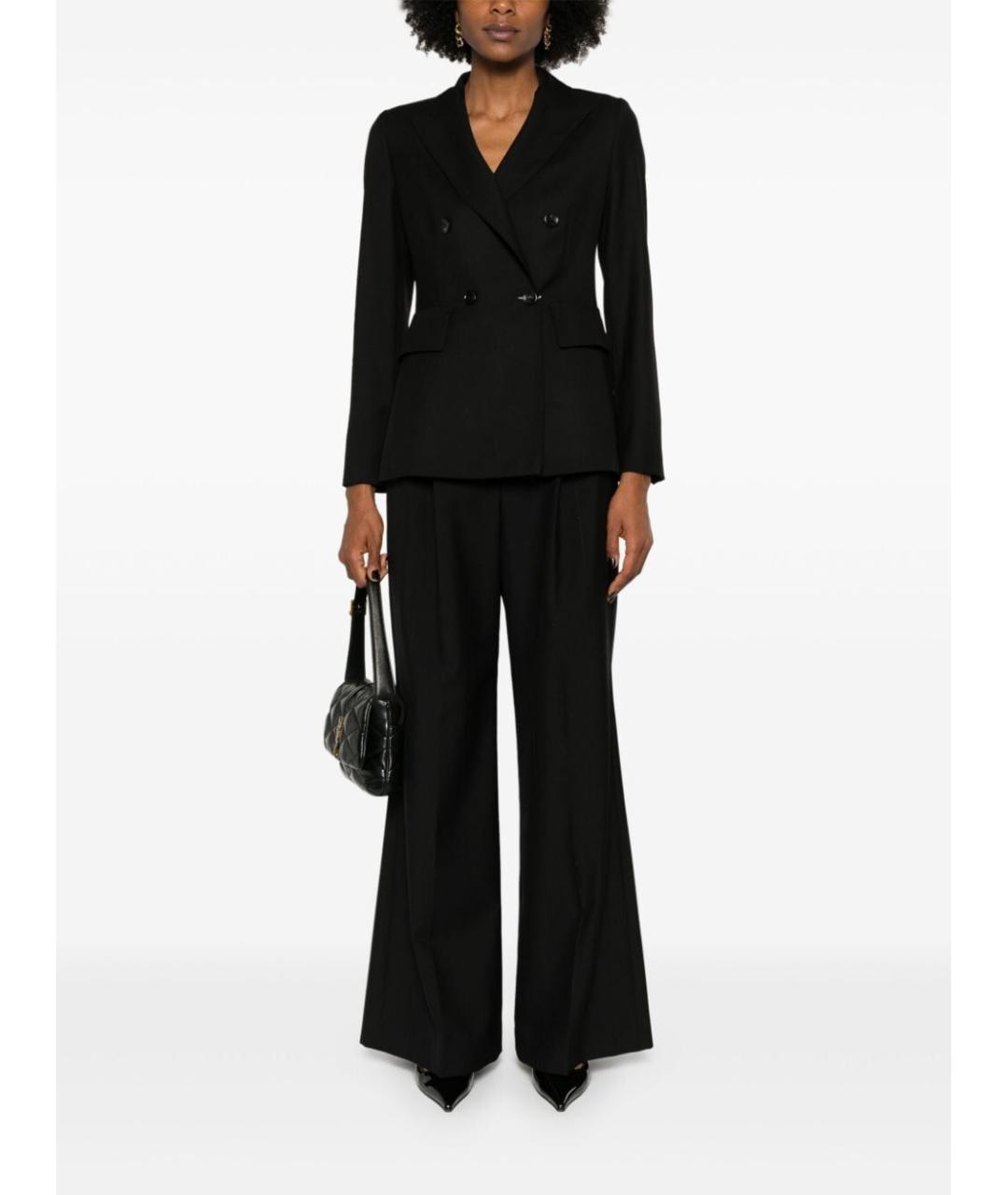 GIVENCHY Черные шерстяные прямые брюки, фото 2