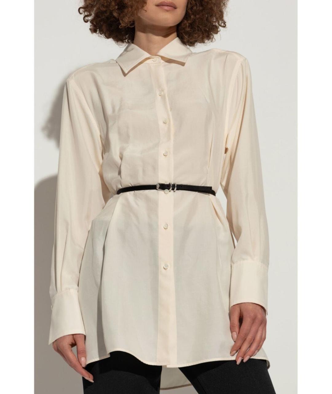 GIVENCHY Бежевая шелковая рубашка, фото 4