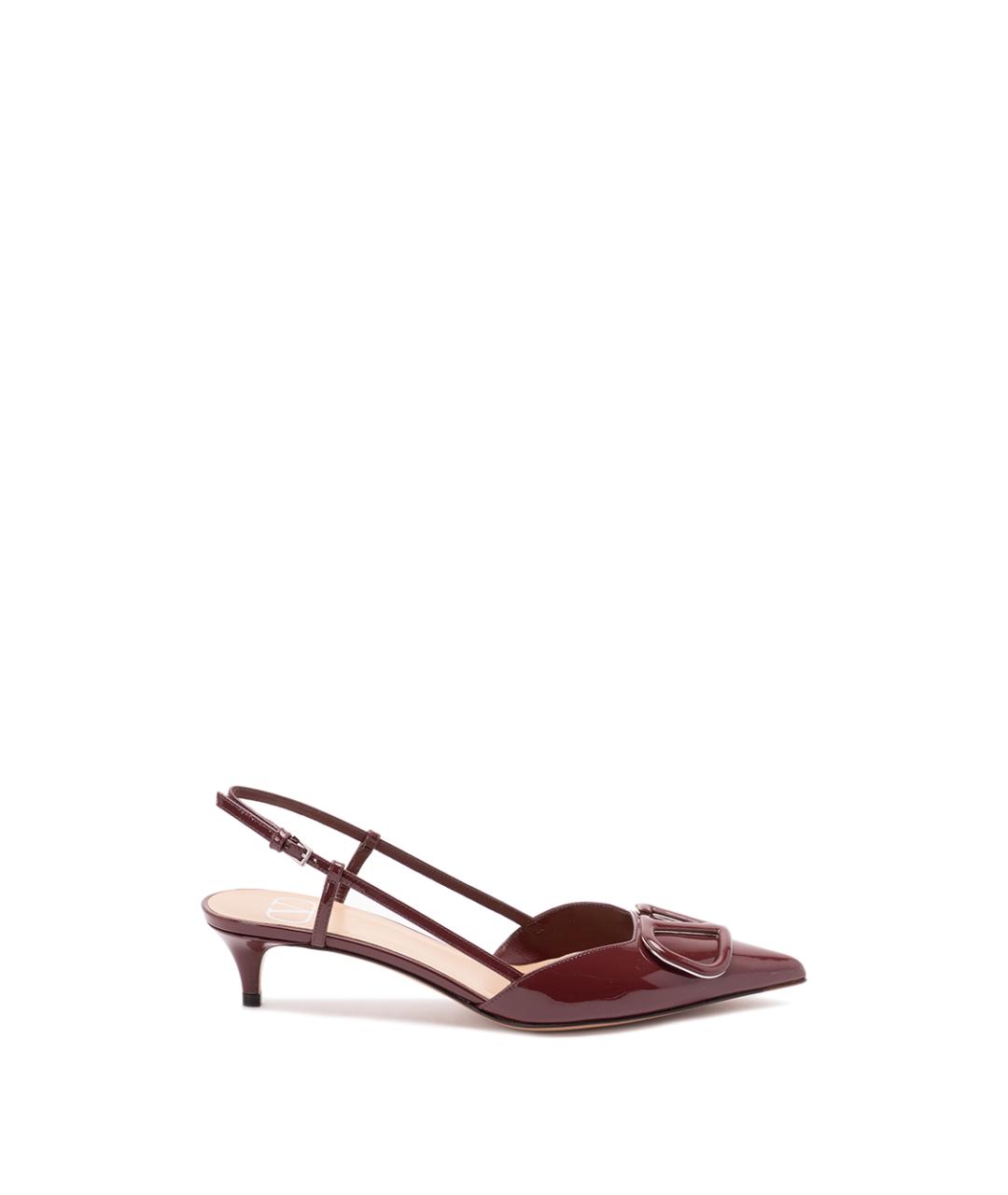 VALENTINO Бордовые туфли из лакированной кожи, фото 1