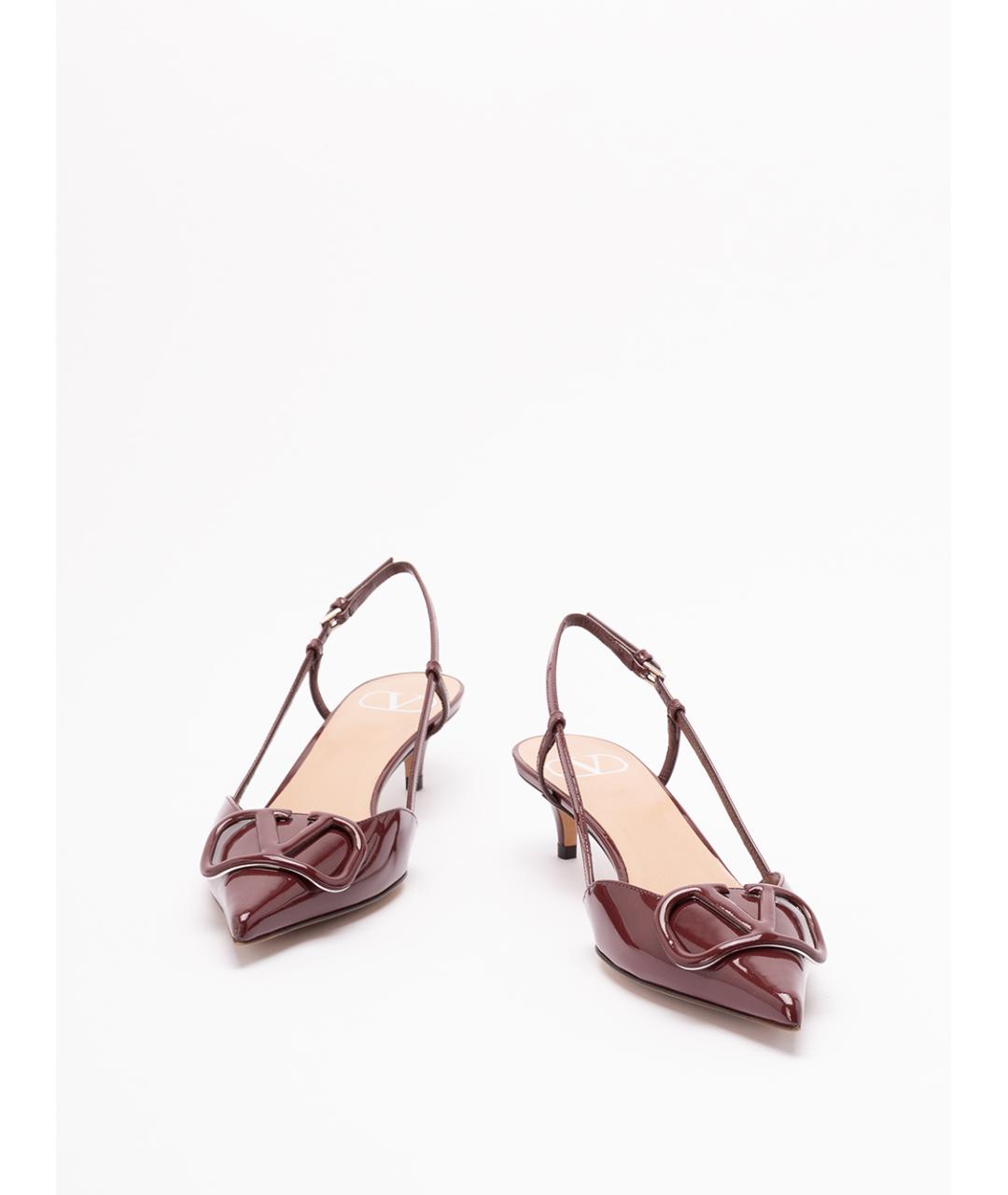 VALENTINO Бордовые туфли из лакированной кожи, фото 2