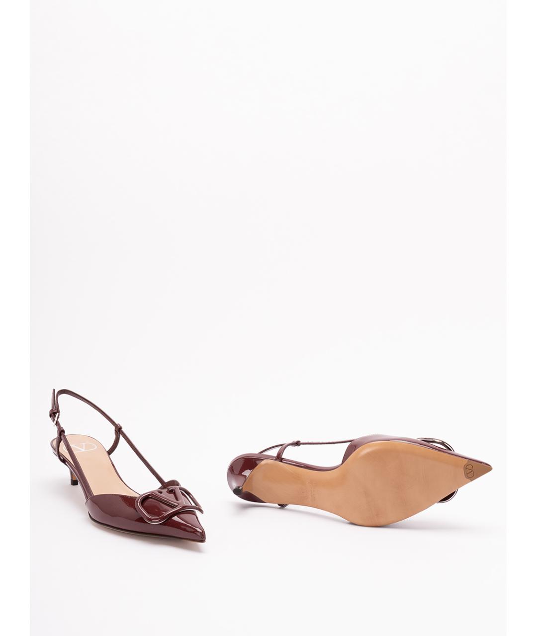 VALENTINO Бордовые туфли из лакированной кожи, фото 4