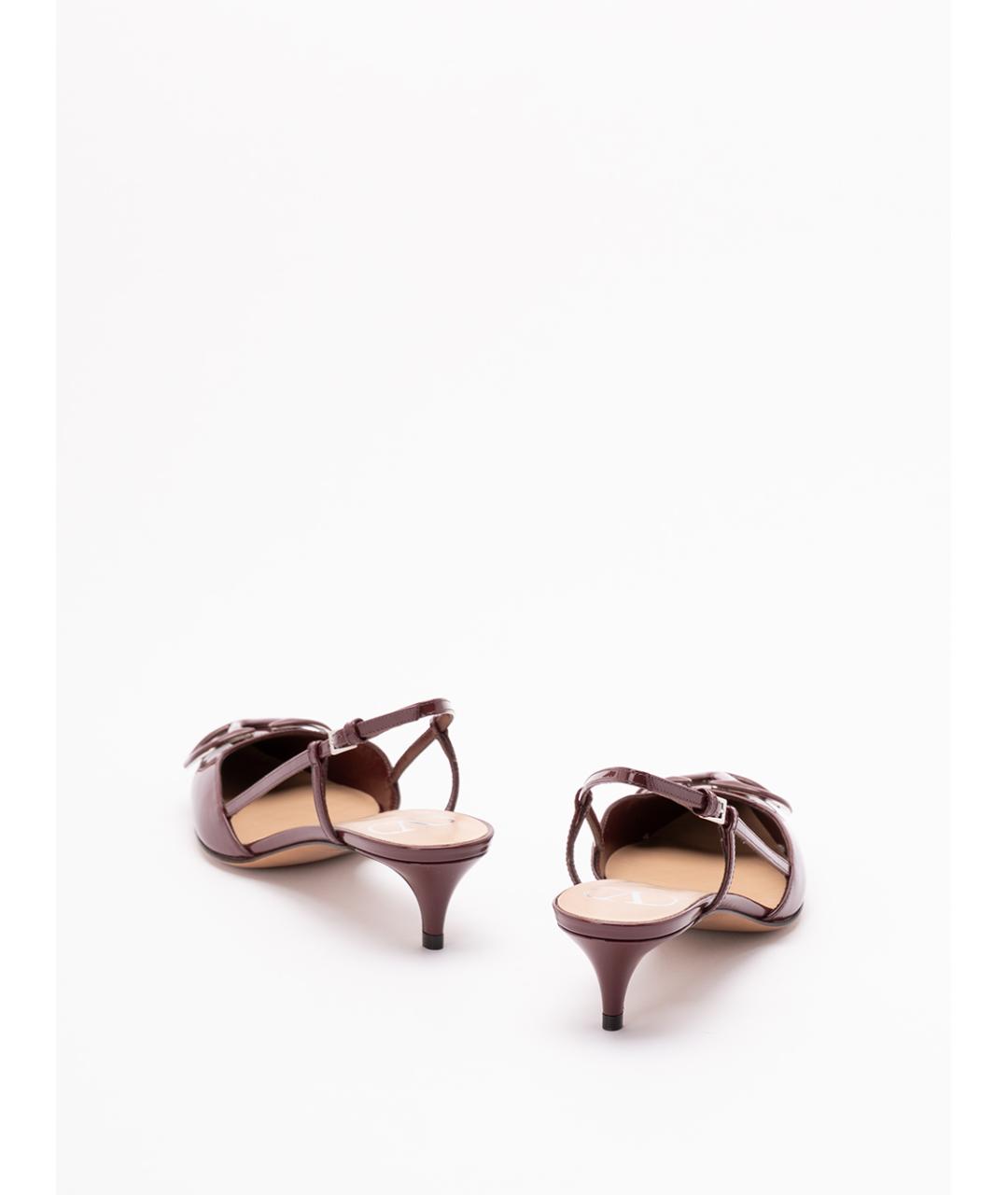 VALENTINO Бордовые туфли из лакированной кожи, фото 3