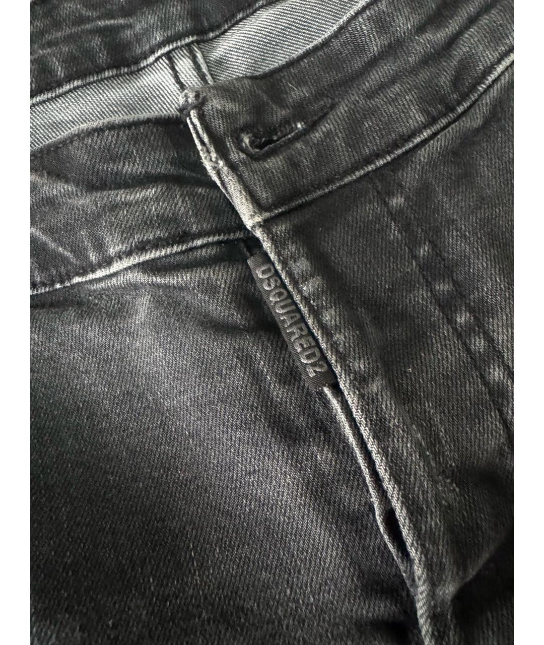 DSQUARED2 Антрацитовые джинсы скинни, фото 3