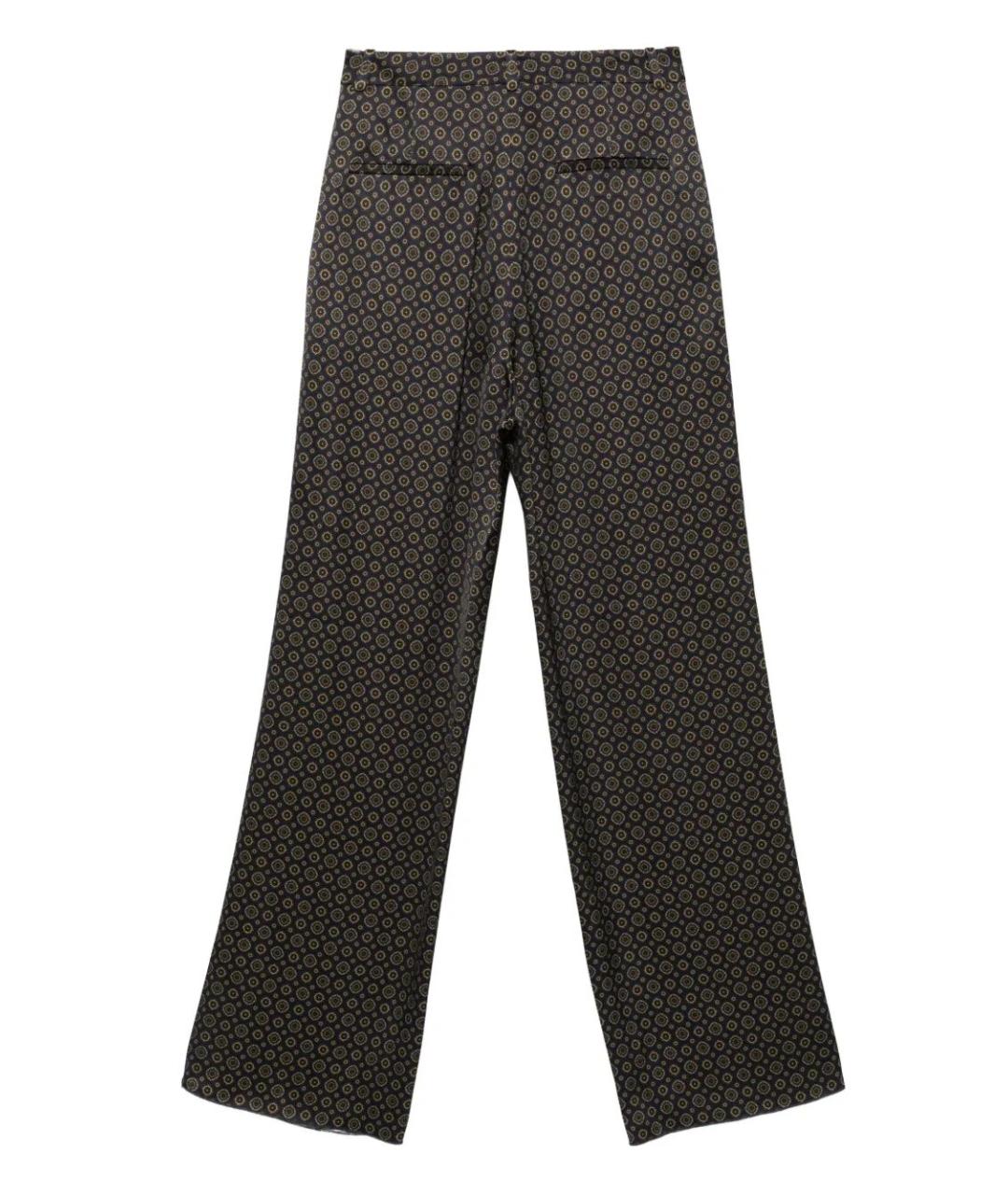 SAINT LAURENT Мульти вискозные прямые брюки, фото 3