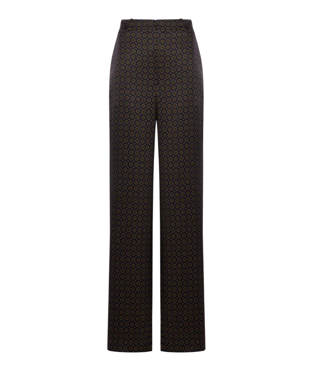 SAINT LAURENT Мульти вискозные прямые брюки, фото 1