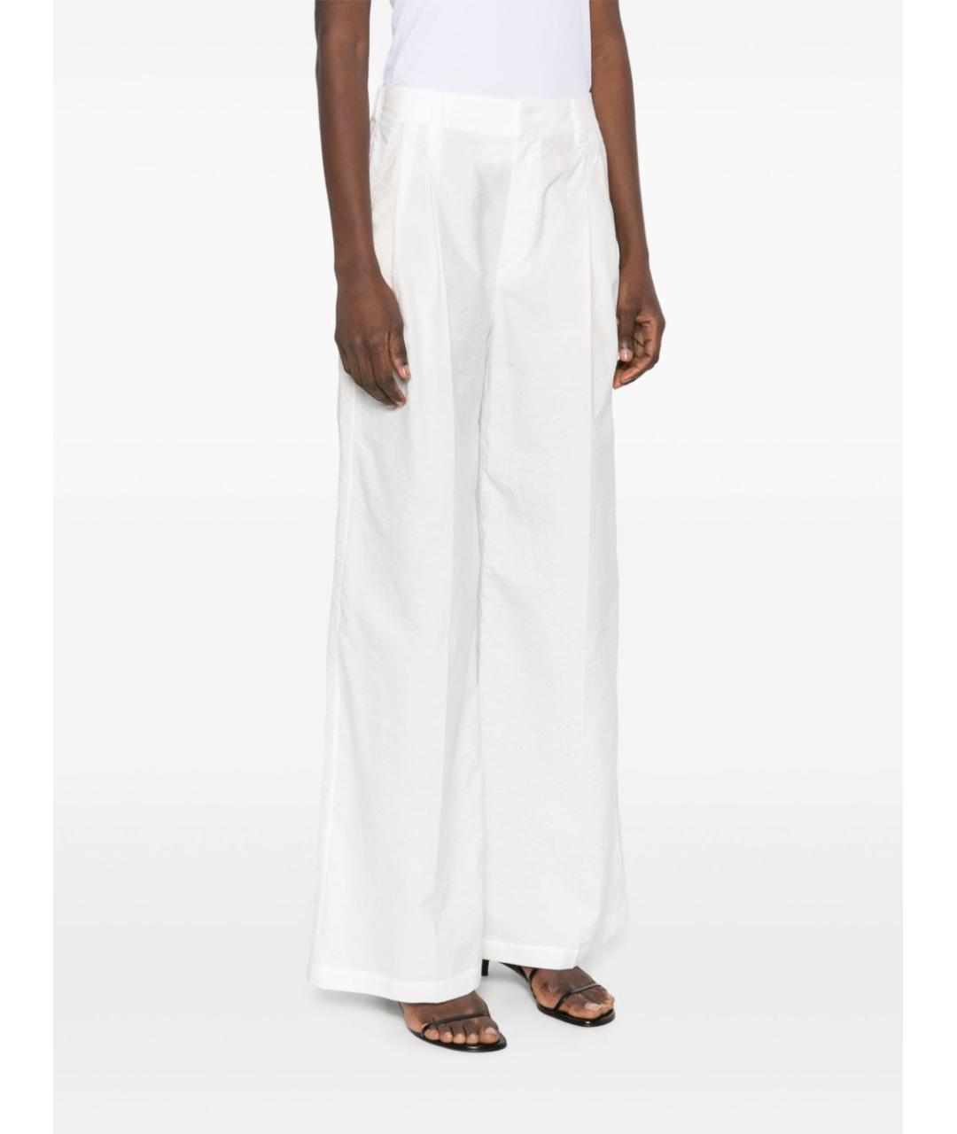 BRUNELLO CUCINELLI Белые хлопковые брюки широкие, фото 4
