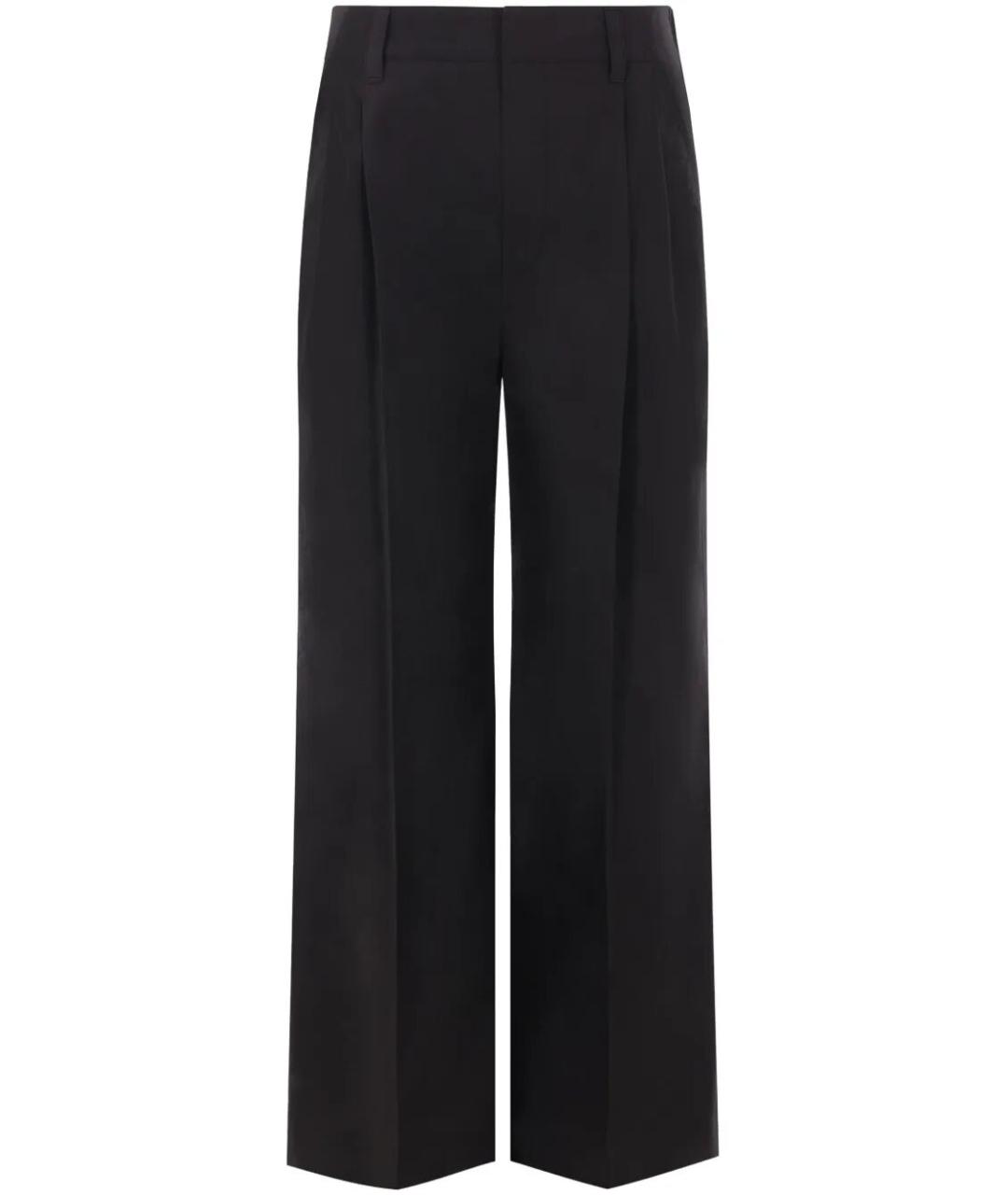 BRUNELLO CUCINELLI Черные хлопковые брюки широкие, фото 1