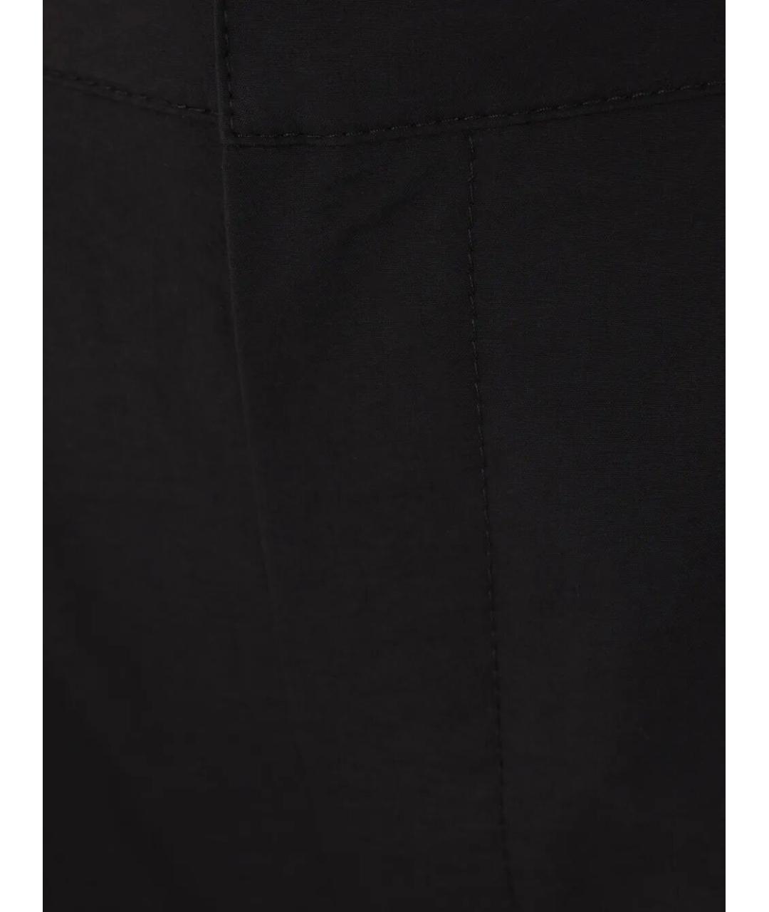 BRUNELLO CUCINELLI Черные хлопковые брюки широкие, фото 3