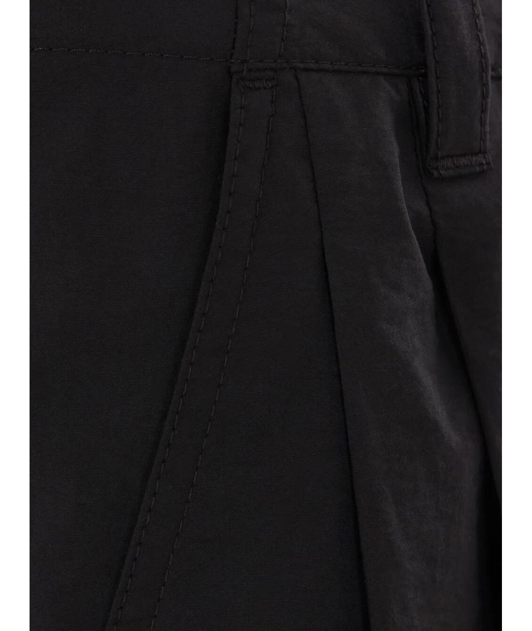 BRUNELLO CUCINELLI Черные хлопковые брюки широкие, фото 5