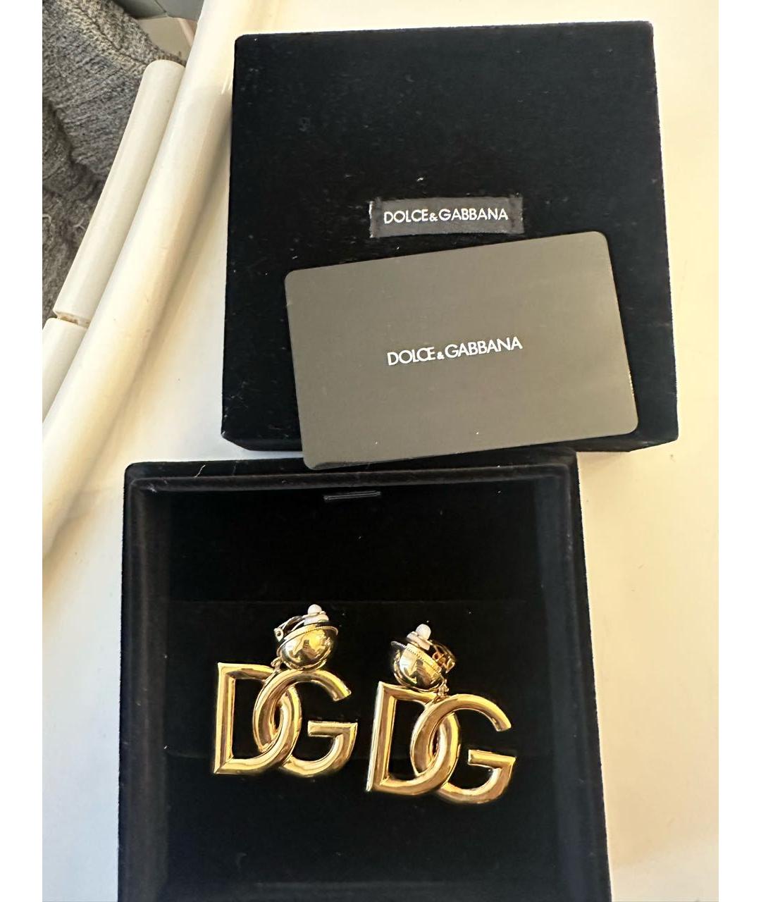 DOLCE&GABBANA Золотые латунные клипсы, фото 3