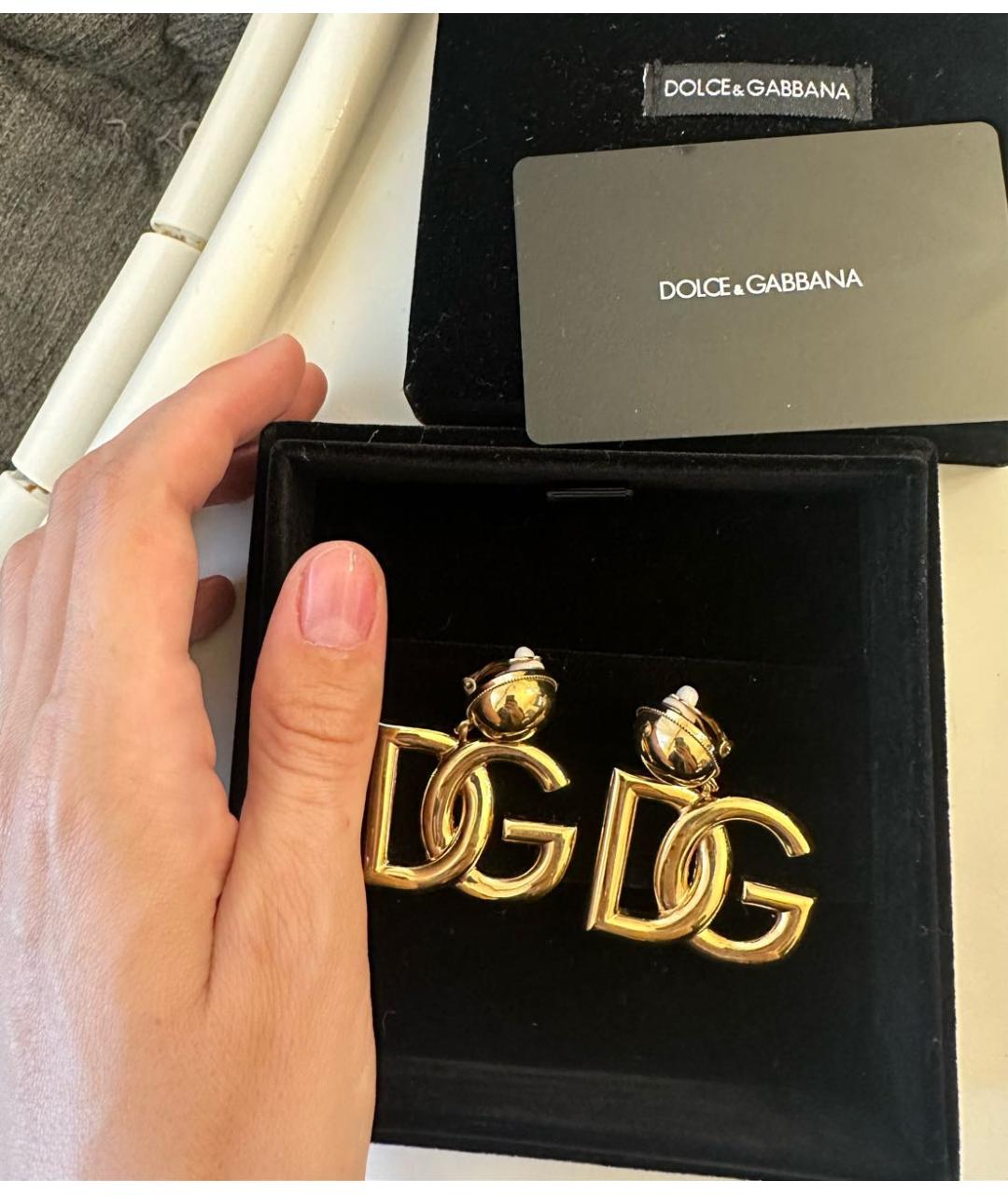 DOLCE&GABBANA Золотые латунные клипсы, фото 2